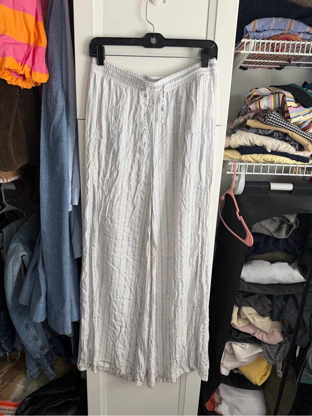 Onia Chloe Metallic Stripe Beach Pant size Large